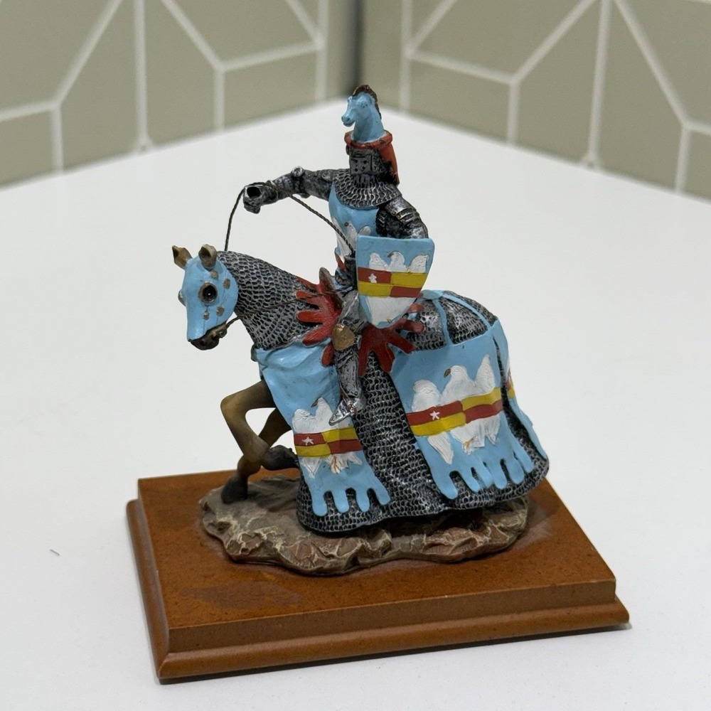 Vintage Medieval Knight On Horse Elgate House of Valentina Painted Resin Ltd Ed.